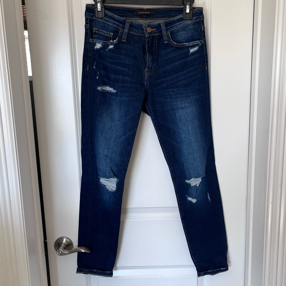 Flying monkey mid rise ankle skinny jeans